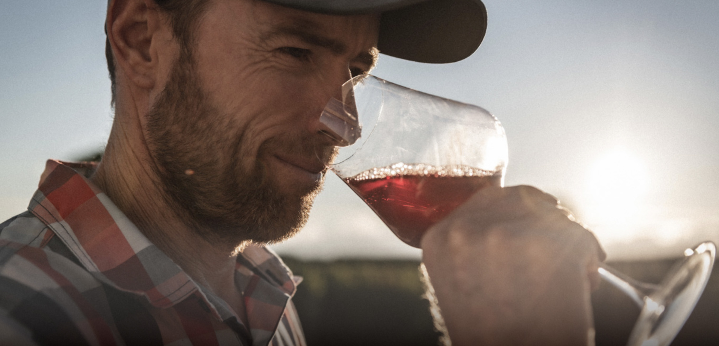 man about to sip wine